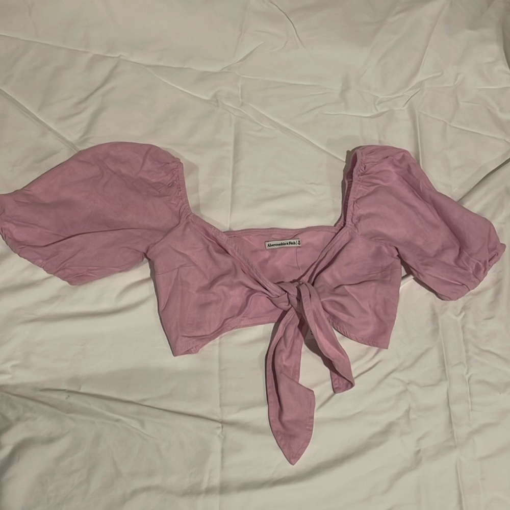 Abercrombie NWT Linen Tie Top